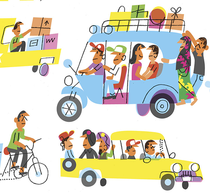 Rickshaws Peter Allen / Illustration
